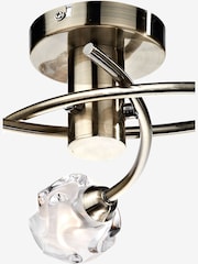 Dar Lighting Brass Seattle 3 Light Flush Fitting - Image 4 of 4