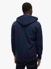 Superdry Rich Navy Marl Neon Graphic Zip Hoodie - Image 2 of 7