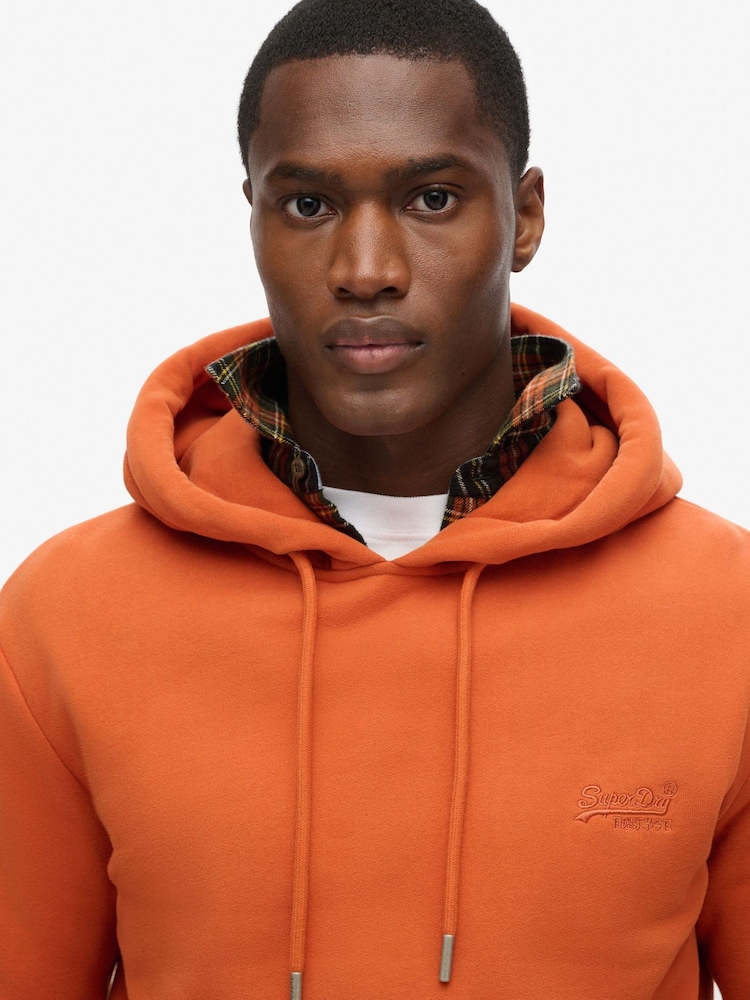 Superdry Brown Autumn Glaze Essential Slim Fit Logo Hoodie - Image 3 of 6