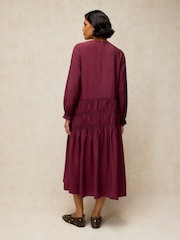 White Stuff Purple Adeline Drop Waist Dress - Image 2 of 6
