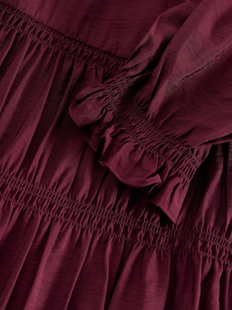 White Stuff Purple Adeline Drop Waist Dress - Image 6 of 6