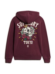 Superdry Fig Purple Tattoo Back Graphic Loose Hoodie - Image 5 of 7