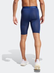 adidas Dark Blue Techfit AEROREADY Short Tights - Image 2 of 6