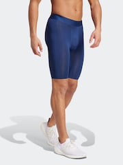 adidas Dark Blue Techfit AEROREADY Short Tights - Image 3 of 6
