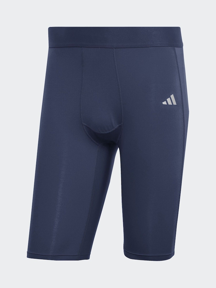 adidas Dark Blue Techfit AEROREADY Short Tights - Image 6 of 6