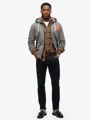 Superdry Storm Grey Heather Neon Graphic Zip Hoodie - Image 1 of 5