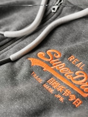 Superdry Storm Grey Heather Neon Graphic Zip Hoodie - Image 5 of 5