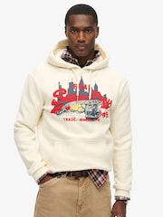 Superdry Rice White New York VL Graphic Hoodie - Image 1 of 6