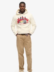 Superdry Rice White New York VL Graphic Hoodie - Image 4 of 6