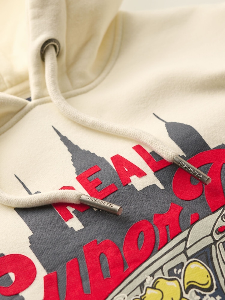 Superdry Rice White New York VL Graphic Hoodie - Image 6 of 6