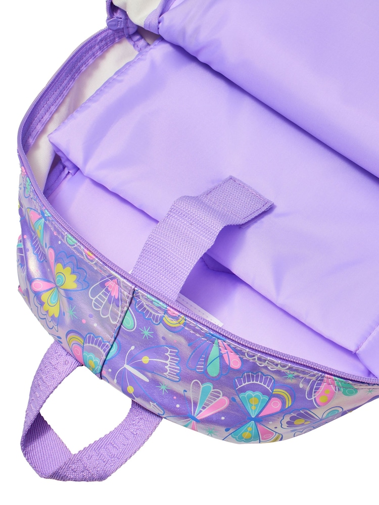 Smiggle Purple Flutter Classic Backpack - Image 3 of 3