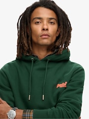 Superdry Green Enamel Essential Slim Fit Logo Hoodie - Image 3 of 6