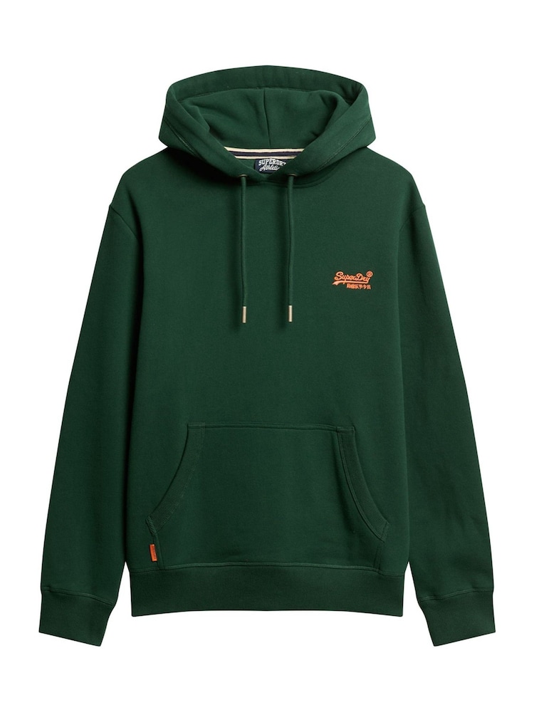 Superdry Green Enamel Essential Slim Fit Logo Hoodie - Image 4 of 6