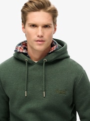 Superdry Green Deep Forest Marl Essential Slim Fit Logo Hoodie - Image 3 of 6