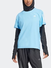 adidas Blue Own The Run T-Shirt - Image 1 of 7