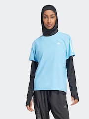 adidas Blue Own The Run T-Shirt - Image 2 of 7