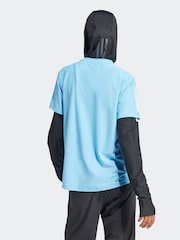 adidas Blue Own The Run T-Shirt - Image 3 of 7