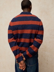 White Stuff Blue Buckley Striped Rugby Jumper - Image 2 of 6