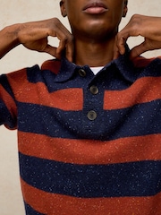 White Stuff Blue Buckley Striped Rugby Jumper - Image 4 of 6