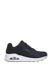 Negro/Blanco - Skechers Womens Standard Fit Uno Trainers - Imagen 1 de 5
