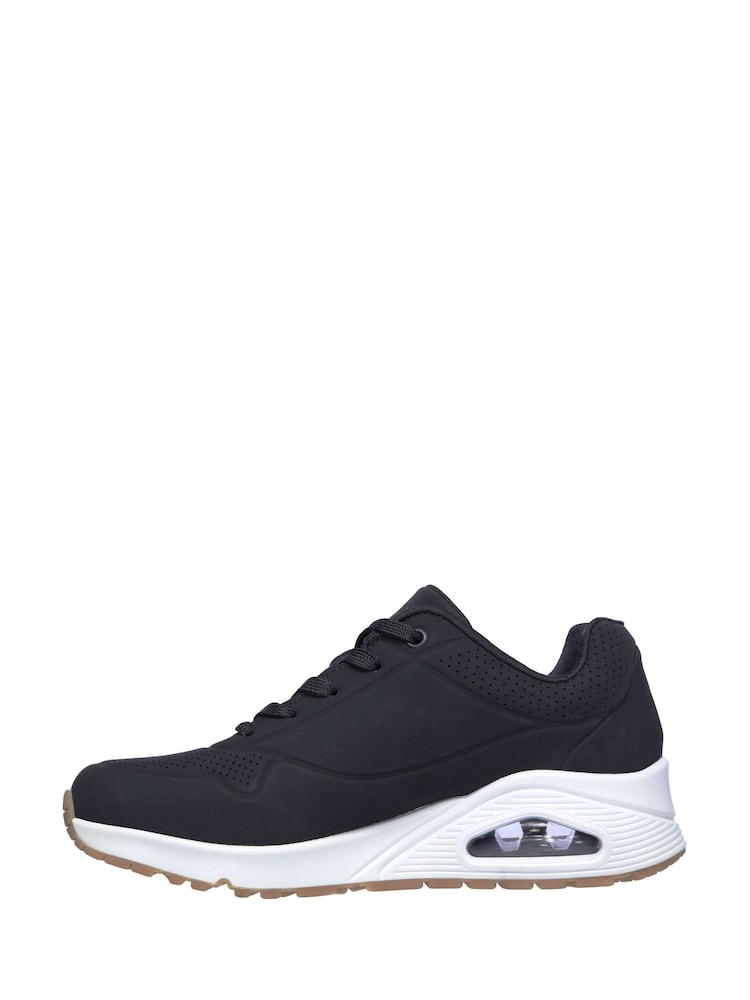 Negro/Blanco - Skechers Womens Standard Fit Uno Trainers - Imagen 2 de 5 Negro/Blanco - Skechers Womens Standard Fit Uno Trainers - Imagen 2 de 5
