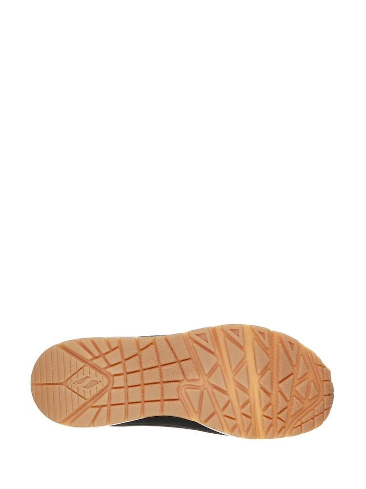 Negro/Blanco - Skechers Womens Standard Fit Uno Trainers - Imagen 5 de 5