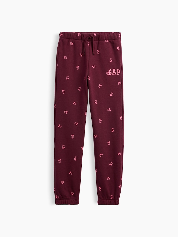 Gap Burgundy Cherry Relaxed Logo Joggers (4-13yrs) - Image 1 of 3 Gap Burgundy Cherry Relaxed Logo Joggers (4-13yrs) - Image 1 of 3