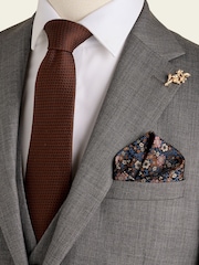 Rust Red Tie Pocket Square And Pin Set - Image 1 of 4