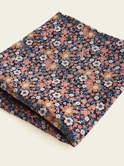 Navy Blue Tie Pocket Square And Pin Set - Image 3 of 5