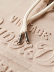 Superdry Chateau Grey Embossed Vintage Logo Hoodie - Image 5 of 5