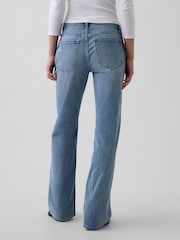 Gap Light Wash Mid Rise Relaxed Flare Jeans - Image 2 of 5