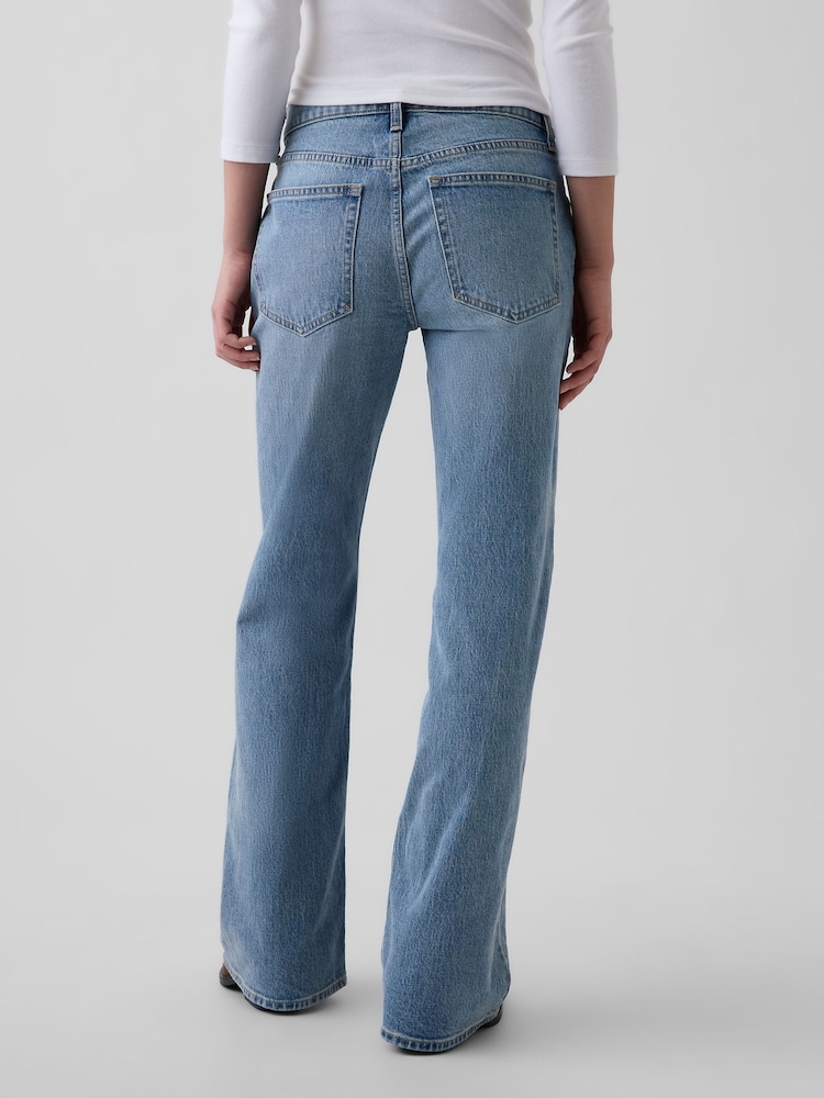 Gap Light Wash Mid Rise Relaxed Flare Jeans - Image 2 of 5