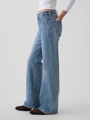 Gap Light Wash Mid Rise Relaxed Flare Jeans - Image 3 of 5