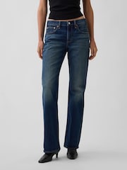 Gap Dark Wash Mid Rise Relaxed Flare Jeans - Image 1 of 5