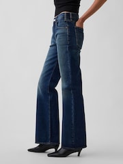 Gap Dark Wash Mid Rise Relaxed Flare Jeans - Image 3 of 5