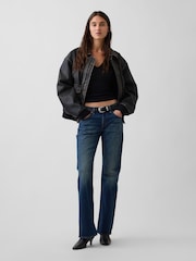 Gap Dark Wash Mid Rise Relaxed Flare Jeans - Image 4 of 5
