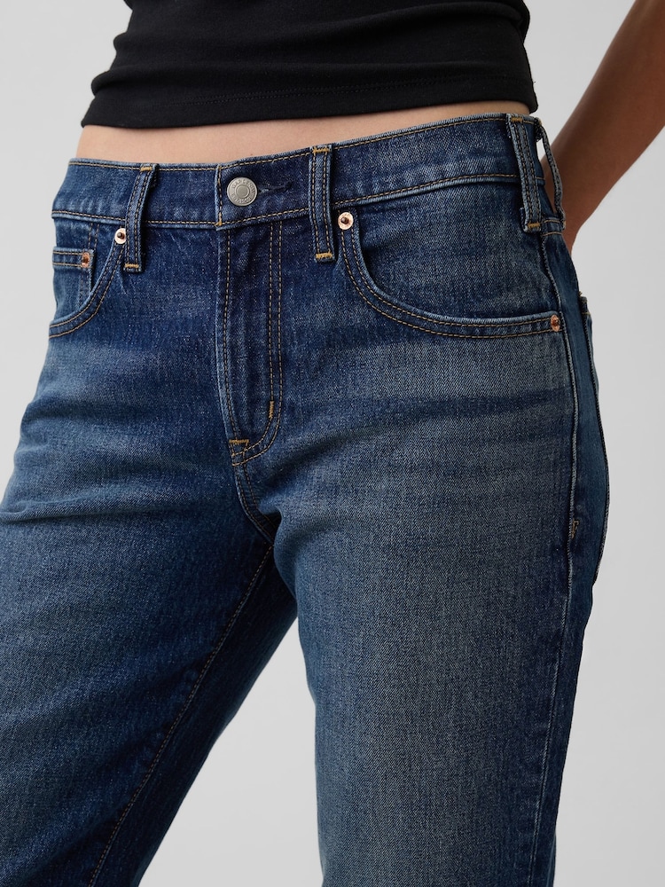 Gap Dark Wash Mid Rise Relaxed Flare Jeans - Image 5 of 5