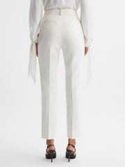 Reiss Off White Mila Slim Fit Wool Blend Suit Trousers - Image 5 of 5