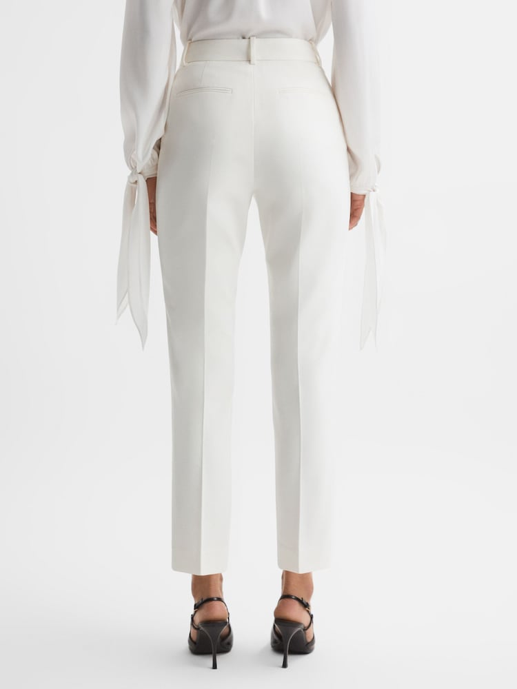 Reiss Off White Mila Slim Fit Wool Blend Suit Trousers - Image 5 of 5