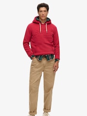 Superdry Garnet Red Embossed Vintage Logo Hoodie - Image 4 of 6