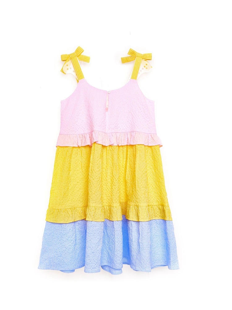 Nicole Miller Yellow Stripe Cotton Derss - Image 2 of 4 Nicole Miller Yellow Stripe Cotton Derss - Image 2 of 4