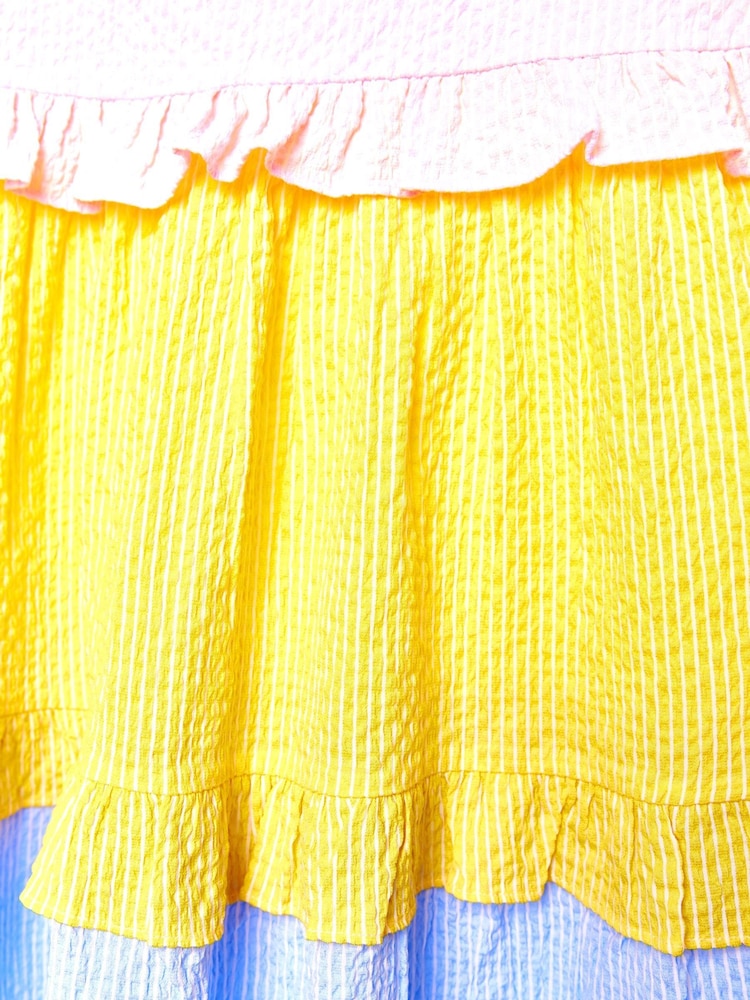 Nicole Miller Yellow Stripe Cotton Derss - Image 4 of 4 Nicole Miller Yellow Stripe Cotton Derss - Image 4 of 4