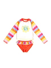 Nicole Miller White Rash Guard and Shorts Set - Image 1 of 5