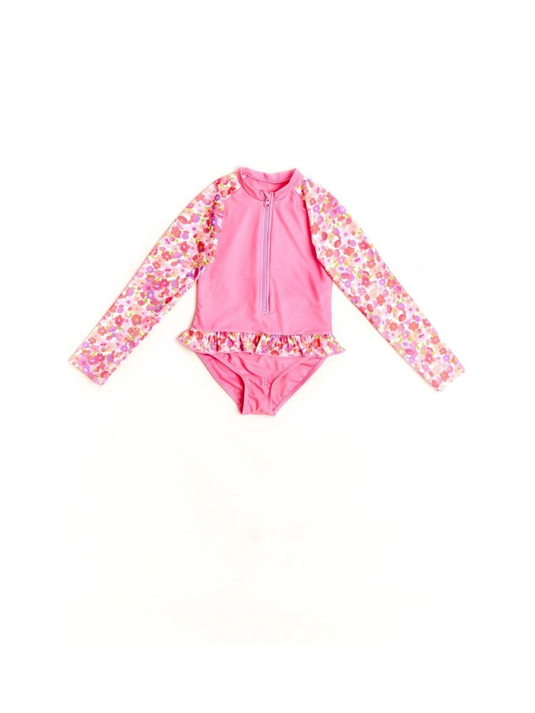 Nicole Miller Pink Long Sleeves Rash Guard - Image 1 of 5 Nicole Miller Pink Long Sleeves Rash Guard - Image 1 of 5