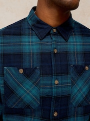 White Stuff Blue Heywood Check Shirt - Image 4 of 6