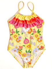 Nicole Miller Yellow Tulle Swimsuit - Image 1 of 4