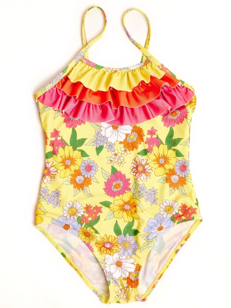 Nicole Miller Yellow Tulle Swimsuit - Image 1 of 4