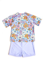 Set bluză și pantaloni scurți cu protecție solară Nicole Miller Purpuriu - Image 2 of 5