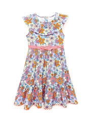 Nicole Miller Purple 100% Cotton Dress - Image 1 of 4