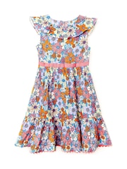 Nicole Miller Purple 100% Cotton Dress - Image 2 of 4